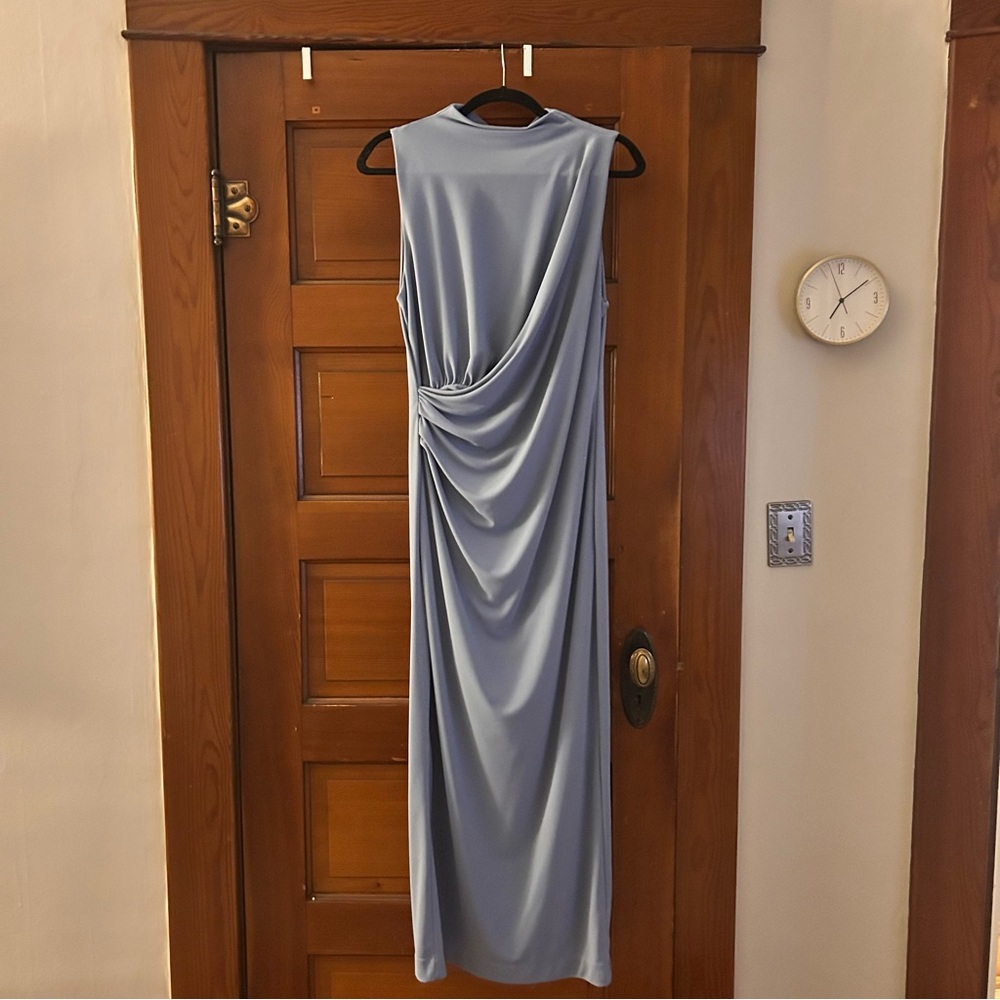 Zara Sleeveless Light Slate Blue Dress Size Large Long